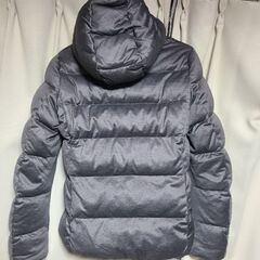 UNIQLO レディース ストレッチダウン グレー Mサイズ フード取り外し可の画像