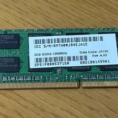 ノートPC用メモリの画像