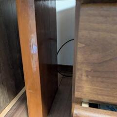 ■半額■【高級品】1枚板と丸太のローテーブル・テレビ台・机の画像