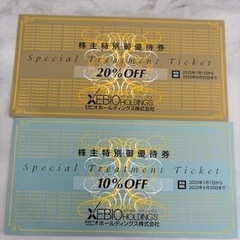 ゼビオ 株主優待　20%割引券1枚＋10%割引券1枚