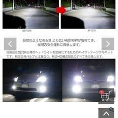 HIDキット 55W D2R D2S D4R D4Sパワーアップキット  12000K 純正バルブ変換アダプタ付 ヘッドライトの画像