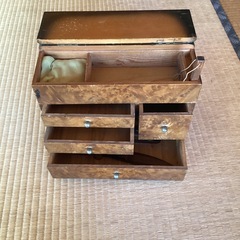 アンティークな裁縫箱の画像