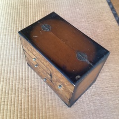 アンティークな裁縫箱の画像