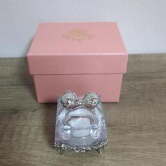 ピィアース　リングケース　ジュエリーケース　ミニリボン　シルバー