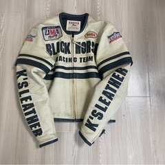 カドヤ　パンチングレザージャケット　Lサイズ
の画像