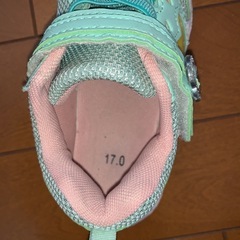 女の子シューズ　17センチ　グリーンの画像