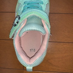 女の子シューズ　17センチ　グリーンの画像
