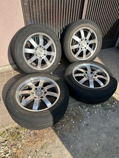 【4本セット】FABULOUSファブレスホイールセット215-60-17 【中古品】