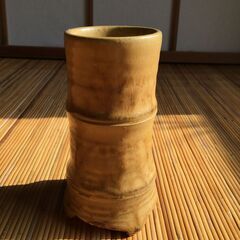 値下げ【五島紺加那窯】竹花瓶 花入 花器 陶器