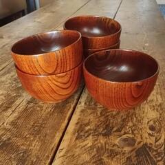 木製のお椀5個セット