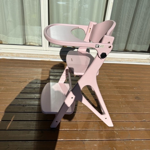 ✨️美品 希少 大和屋 アッフルチェア テーブル ガード付 ミルキーピンク 大和屋 アッフルチェア テーブル ガード付 ミルキーピンク