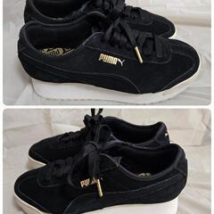 プーマ PUMA レディース ローマ アモーレ スウェード ウィメンズ ROMA AMORE SUEDE W 厚底スニーカー プーマ ブラック 370946-01　24.0㎝の画像