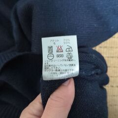 千葉経済大学附属高等学校　ニットセーター　紺の画像