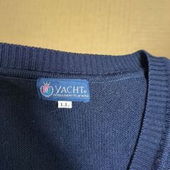 千葉経済大学附属高等学校　ニットセーター　紺の画像