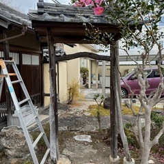 和風　庭門　庭　門の画像