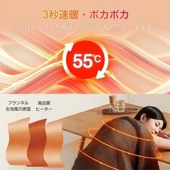 【新品未使用】① 電気ブランケットブランケット 電気毛布 掛け敷き 電熱毛布 電気ひざ掛け 3秒速暖 ふわふわ 洗える 温度調節 タイマー ひざ掛け 電気カーペット 敷き 大判サイズ コードレス usb充電の画像