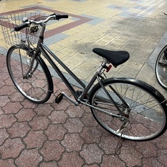 27インチ自転車】美品❗️変速なし前後タイヤ、前カゴ新品