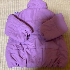 中綿コート　リボン紫　女児用　サイズ95の画像