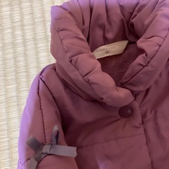中綿コート　リボン紫　女児用　サイズ95の画像