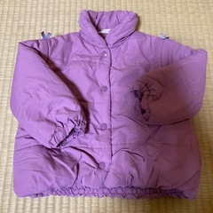 中綿コート　リボン紫　女児用　サイズ95