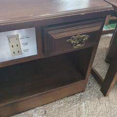 😺カリモク　ナイトテーブル　レトロ　アンティークの画像