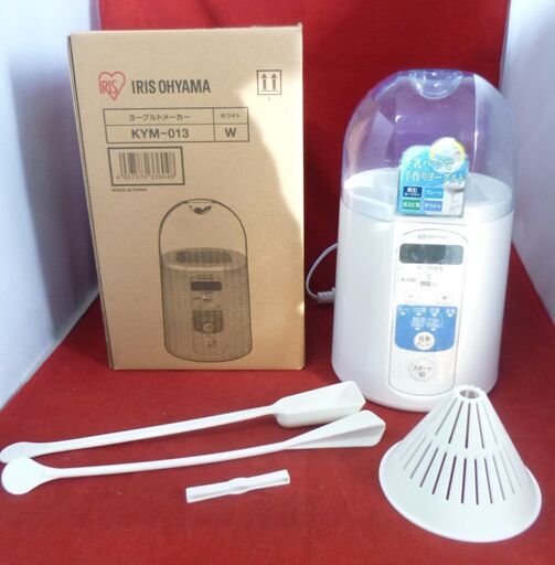 ヨーグルトメーカー アイリスオーヤマ KYM-013 /2018年式/中古品/通電確認済み/取説・容器欠品