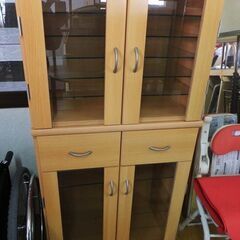 ◆ワイシャツ用収納棚◆メーカー不明　ガラス棚　木製　USED