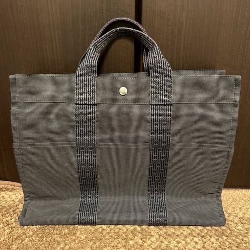 売れました＊美品エルメス エールラインMM ハンドバッグ グレー HERMES