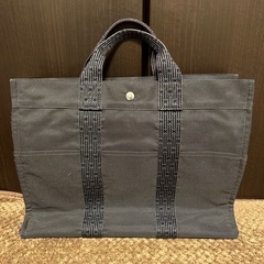 売れました＊美品エルメス エールラインMM ハンドバッグ グレー...