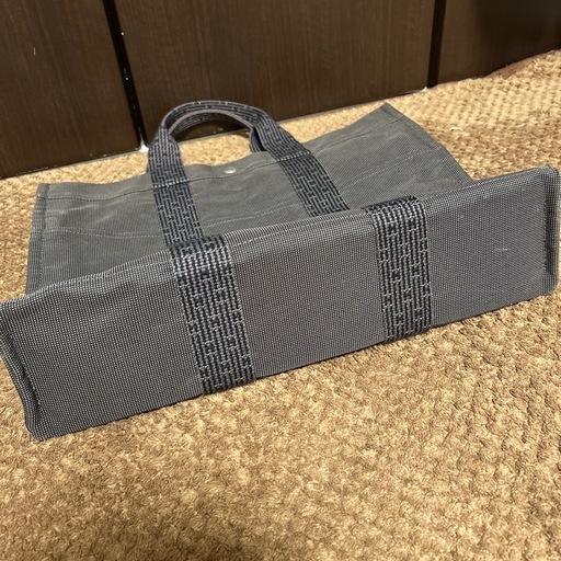 売れました＊美品エルメス エールラインMM ハンドバッグ グレー HERMES