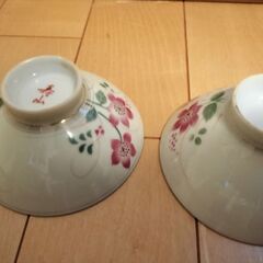 昭和レトロ　茶碗　花柄の画像