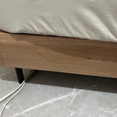 シングルベッド　ローベッド　マットレス　諸々カバー付きの画像