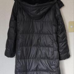 新品 フードファー付 ロング丈 ダウン 黒