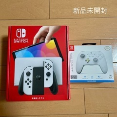 Switch本体有機EL ホワイト　ワイヤレスコントローラー付き...