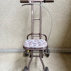 値下げ↓中古◆シルバーカー◆フラワーピンク◆折りたたみの画像