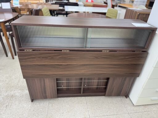 ★ジモティ割あり★  キッチンカウンター ブラウン H93×D59×W120 クリーニング済み TJ10402