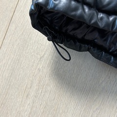 ZARA  ダウンベスト ベスト ブラック ナイロン フード  Mの画像
