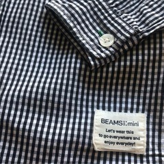 ビームス　BEAMS MINI チェックシャツ　110cm 正規本物の画像