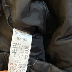 ダウン混コート 黒　フード付き　スノーウェア　140 おしゃれの画像