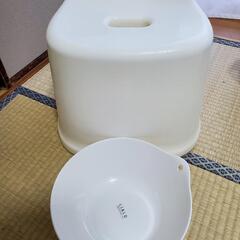風呂桶と洗面器