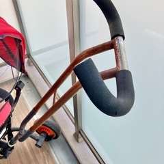 【三輪車】手押し棒・足置き・サンシェード付きの画像