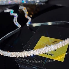【新品未使用】ラインストーンヘアアクセ