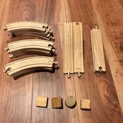 子供用木製イス&レール積み木セット
の画像