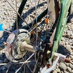 『お譲り先決まりました』子供用自転車（18インチ）補助輪・安心アシストバー付きの画像