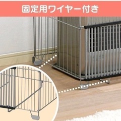 アイリスオーヤマ　ファンヒーターガード　幅65×奥行50×高さ65cm　シルバー　FTE-650Nの画像