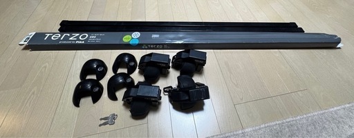 TERZO テルッツオ JB23W系ジムニー(H10.10〜H30.6ルーフレール付)用ルーフキャリア フット＋スクエアバー2点セット EF11BL＆EB2