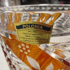 POLONIA ポロニア 花瓶 花器 クリスタルガラスの画像