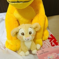 特大 シンバ ナラ おすわりぬいぐるみ THE LION KING 30周年記念の画像