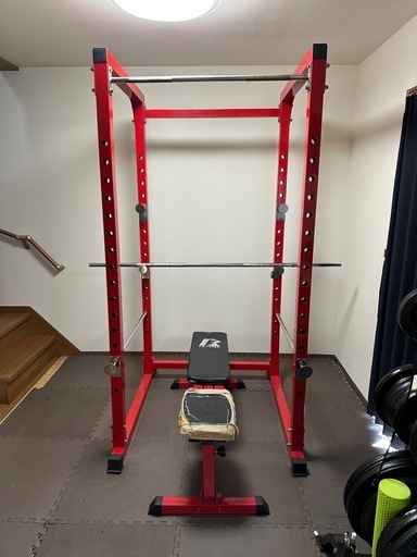 パワーラック・バーベル・プレートセット・プリチャーカールEZバーセット・ランニングマシーン・チンニングディップス