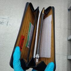 新古品 栃木レザー長財布 黒 本革 TJ9338の画像